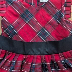 Hope & Henry Red Plaid Kids Formal Dress